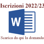 Domanda di iscrizione 2022/23
